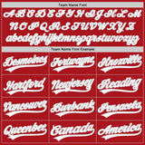 Custom Red White-Gray Authentic Baseball Jersey