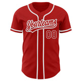 Custom Red Red-Gray Authentic Baseball Jersey