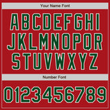 Custom Red Green-White Authentic Baseball Jersey