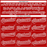 Custom Red White Pinstripe Gray Authentic Baseball Jersey