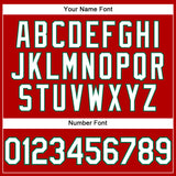 Custom Red White-Kelly Green Performance T-Shirt