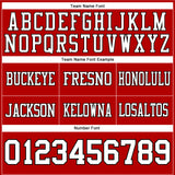 Custom Red White-Black Authentic Football Jersey