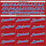 Custom Red Royal-White Authentic Throwback Basketball Jersey