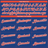 Custom Royal Orange-White Authentic Throwback Basketball Jersey