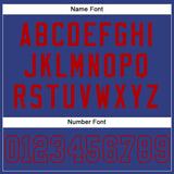 Custom Royal Royal-Red Mesh Authentic Football Jersey