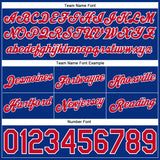 Custom Royal White Pinstripe Red-White Authentic Basketball Shorts