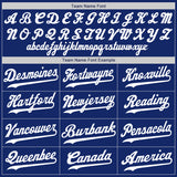 Custom Royal White Authentic Baseball Jersey