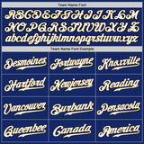 Custom Royal White Old Gold-Black Authentic Baseball Jersey
