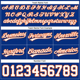 Custom Royal White-Orange Authentic Basketball Shorts