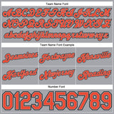 Custom Gray Black Pinstripe Orange-Black Authentic Basketball Shorts