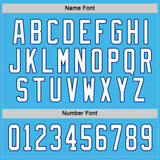 Custom Sky Blue White-Royal Hockey Jersey