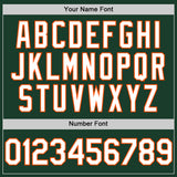 Custom Green White-Orange Authentic Sleeveless Baseball Jersey