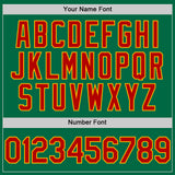 Custom Kelly Green Red-Gold Authentic Sleeveless Baseball Jersey