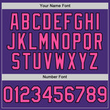 Custom Purple Pink-Black Authentic Sleeveless Baseball Jersey