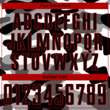 Custom Camo Black-Red Sublimation Salute To Service Soccer Uniform Jersey