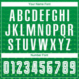 Custom Kelly Green White Sublimation Soccer Uniform Jersey