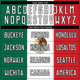 Custom Kelly Green White Red-Black Sublimation Mexican Flag Soccer Uniform Jersey