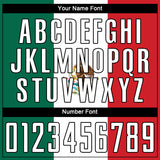 Custom Kelly Green White Red-Black Sublimation Mexican Flag Soccer Uniform Jersey