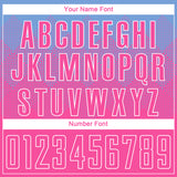 Custom Light Blue Pink-White Sublimation Soccer Uniform Jersey