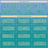 Custom Light Blue Teal-Cream Sublimation Soccer Uniform Jersey