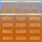 Custom Light Blue Texas Orange-Cream Sublimation Soccer Uniform Jersey