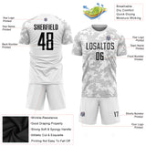 Custom White Black Sublimation Soccer Uniform Jersey