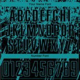 Custom Black Teal Splash Sublimation Soccer Uniform Jersey