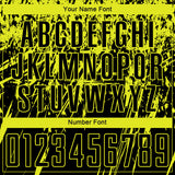 Custom Black Neon Yellow Splash Sublimation Soccer Uniform Jersey