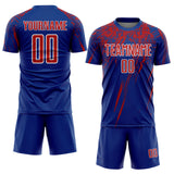 Custom Royal Red-White Sublimation Soccer Uniform Jersey