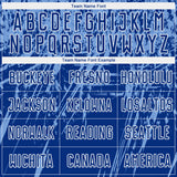 Custom Royal Light Blue-White Splash Sublimation Soccer Uniform Jersey