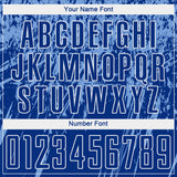Custom Royal Light Blue-White Splash Sublimation Soccer Uniform Jersey