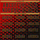 Custom Red Black-Old Gold Modern Polka Dot Sublimation Soccer Uniform Jersey