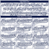 Custom White White-Navy 3D Pattern Two-Button Unisex Softball Jersey
