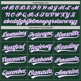 Custom Green White-Purple Two-Button Unisex Softball Jersey