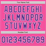 Custom Pink Purple-White Two-Button Unisex Softball Jersey