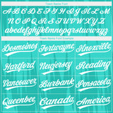 Custom Aqua White 3D Pattern Two-Button Unisex Softball Jersey