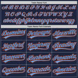 Custom Navy Orange-Powder Blue Two-Button Unisex Softball Jersey