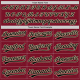 Custom Crimson Black-City Cream Two-Button Unisex Softball Jersey