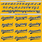 Custom Gold Black-White Two-Button Unisex Softball Jersey