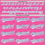 Custom Pink White-Royal Two-Button Unisex Softball Jersey