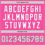 Custom Pink White-Black Two-Button Unisex Softball Jersey