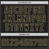 Custom White-Black Vegas Gold Authentic Split Fashion Baseball Jersey