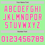 Custom Pea Green Pink-White Authentic Split Fashion Baseball Jersey