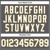 Custom Steel Gray White-Old Gold Performance T-Shirt