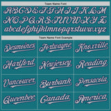 Custom Teal Gray-Navy Authentic Baseball Jersey