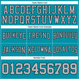 Custom Stitched Teal Gray-Black Football Pullover Sweatshirt Hoodie