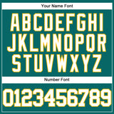 Custom Teal White-Gold Authentic Baseball Jersey