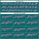 Custom Teal Gray-Navy Authentic Baseball Jersey