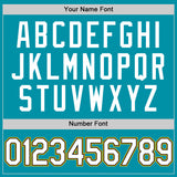 Custom Teal Black-Gold Authentic Throwback Baseball Jersey