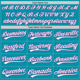 Custom Teal White-Purple Authentic Throwback Baseball Jersey
